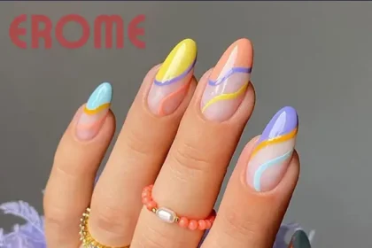 aesthetic edgy almond nail designs